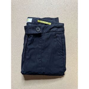 Maeve Anthropologie Womens VISCOSE Linen Pants SIZE 6 Black ZIP Leg‎ Ankle